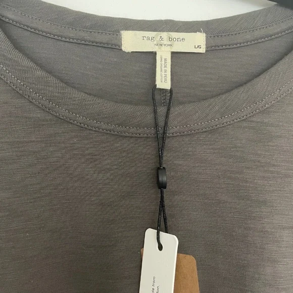 NWT Rag & Bone The Slub Tee Washed Slate Grey Large L - Picture 5 of 7